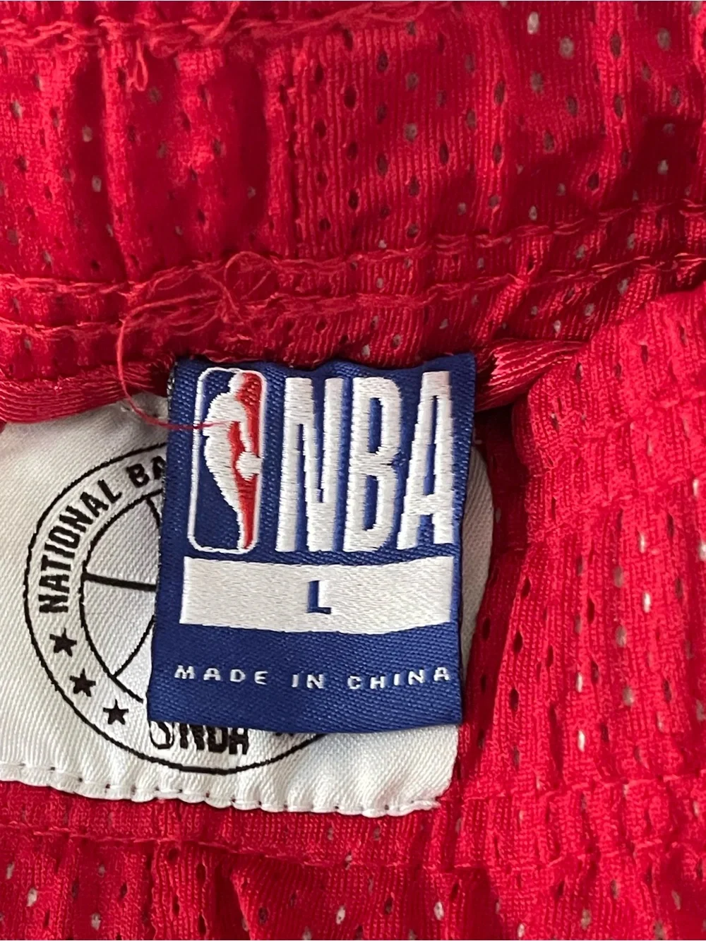 NBA Red Basketball Shorts with White Trim